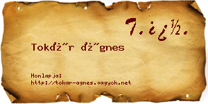 Tokár Ágnes névjegykártya