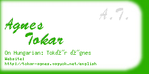 agnes tokar business card
